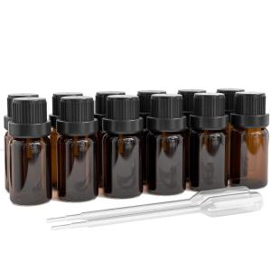 imageGlass Bottles for Essential Oils  Refillable Empty Amber Bottle with Orifice Reducer Dropper and Cap  DIY Supplies Tool ampamp Accessories Perfume Aromatherapy  Carrier Oil Kit 12 Count Pack of 1
