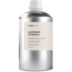 imageVINEVIDA Lavender France Essential Oil  Gallon Lavender Oil Undiluted  Bulk Gallon Essential Oil for Soap Making Safe for Skin  DIY Candle Scents for Candlemaking Scents  8 lbs Lavender Oil